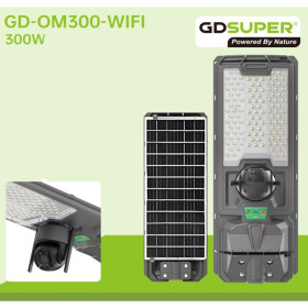 ΗΛΙΑΚΟΣ ΠΡΟΒΟΛΕΑΣ ΔΡΟΜΟΥ 300W ΜΕ ΕΝΣΩΜΑΤΩΜΕΝΗ ΚΑΜΕΡΑ ΑΣΦΑΛΕΙΑΣ GD-OM300-WIFI