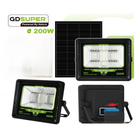 ΣΤΕΓΑΝΟΣ ΗΛΙΑΚΟΣ ΠΡΟΒΟΛΕΑΣ 200W ΨΥΧΡΟ ΛΕΥΚΟ 7500K GD-200L