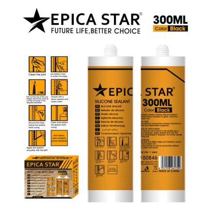 ΣΦΡΑΓΙΣΤΙΚΗ ΣΙΛΙΚΟΝΗ ΜΑΥΡΗ 300ml EP-50846