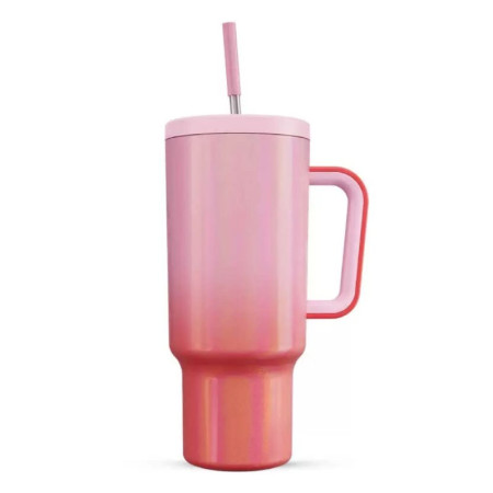 ΘΕΡΜΟΣ TUMBLER ΑΝΟΞΕΙΔΩΤΟ 1.2lt ΜΕ ΚΑΛΑΜΑΚΙ & ΛΑΒΗ TY-05089