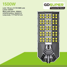 GDSUPER ΗΛΙΑΚΟΣ ΠΡΟΒΟΛΕΑΣ ΔΡΟΜΟΥ 1500W 6500K GD-01-1500W