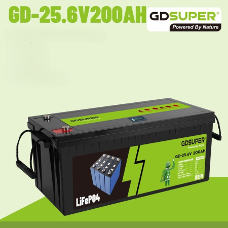 GDSUPER ΜΠΑΤΑΡΙΑ ΛΙΘΙΟΥ 25.6V 200AH GD-06971